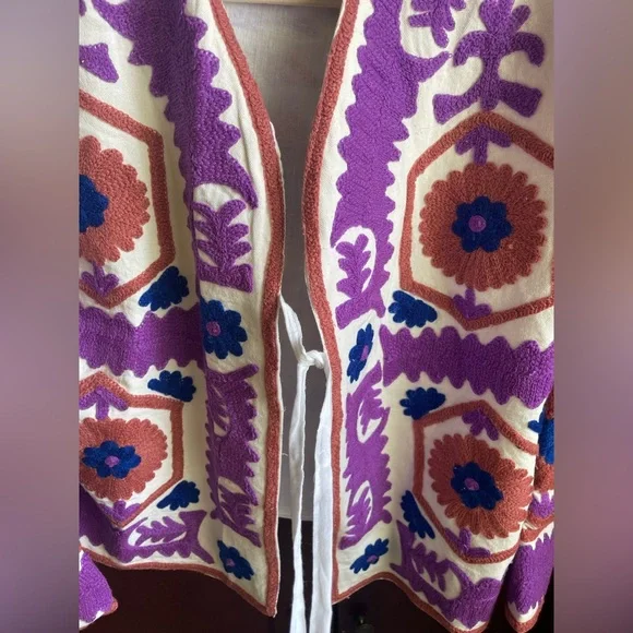 Blink Buy Women's Suzani Embroidered Jacket NWOT / Made in India - Picture 7 of 17